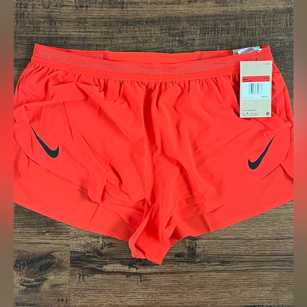 Nike Dri Fit ADV AeroSwift 2” Running Shorts ‘Crimson Black’ (size mens L)